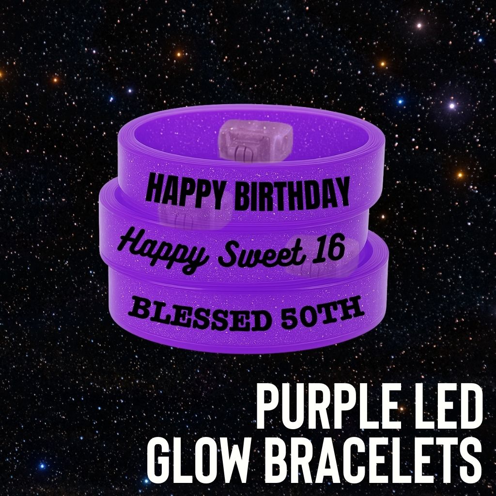 Purple LED Glow Bracelets