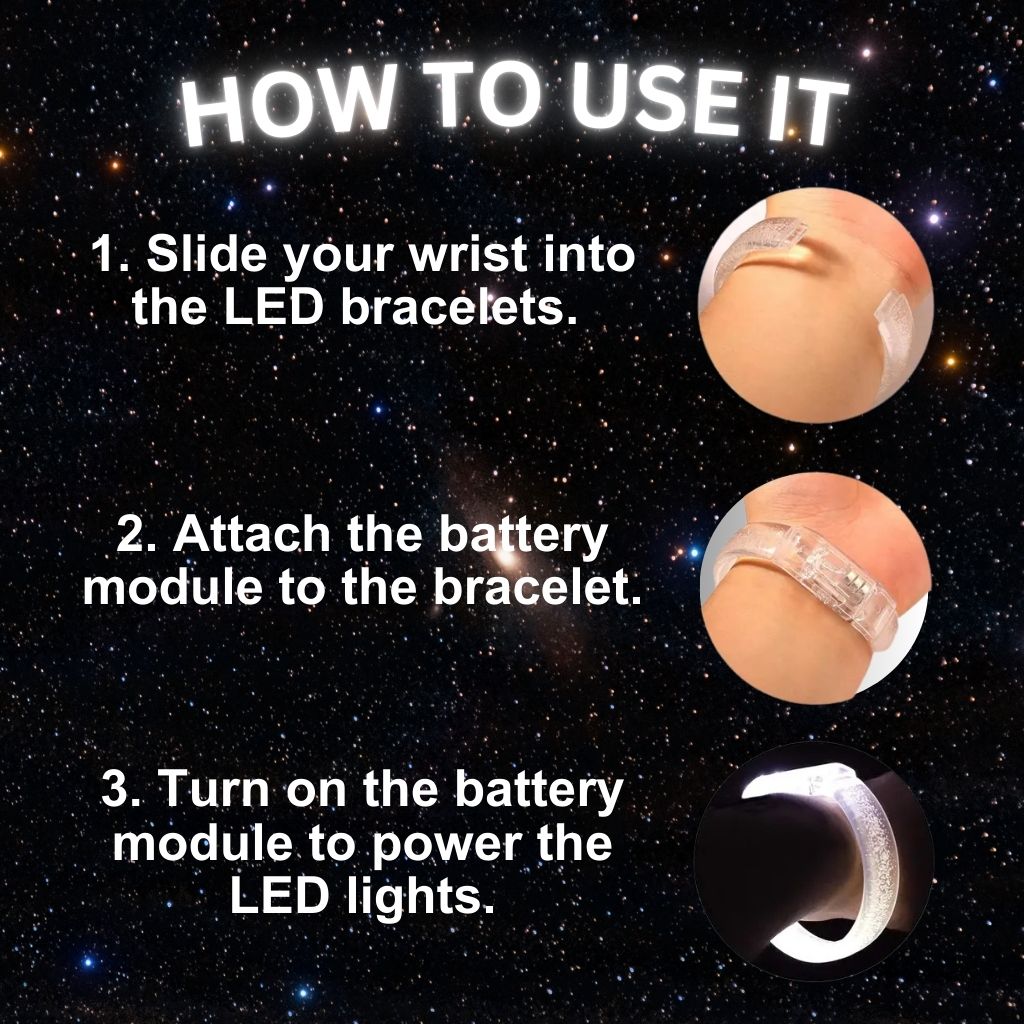 Personalized White LED Glow Bracelets