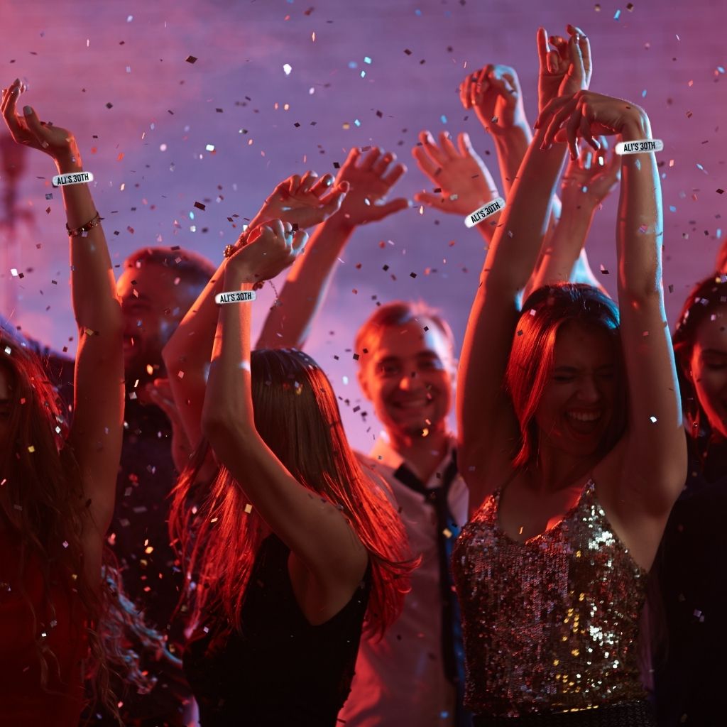 Personalized White LED Glow Bracelets