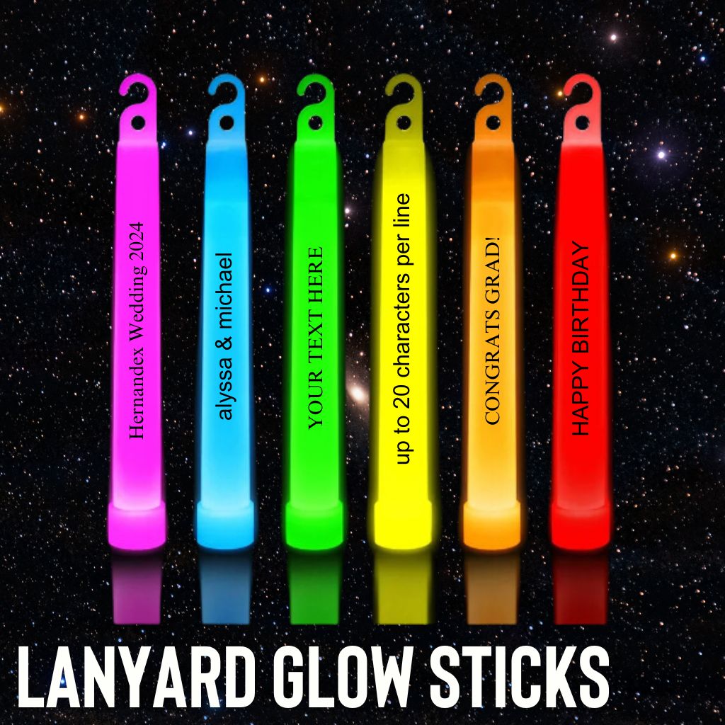 a row of neon colored glow sticks in the dark