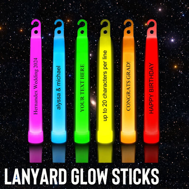 a row of neon colored glow sticks in the dark