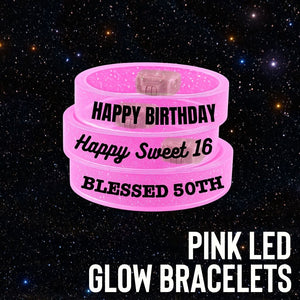 Pink LED Glow Bracelets