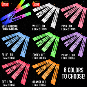Red LED Foam Sticks