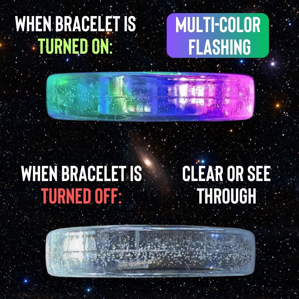 Personalized Multi-Color LED Glow Bracelets