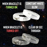 Personalized White LED Glow Bracelets