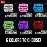 Personalized White LED Glow Bracelets