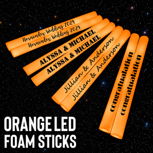 Orange LED Foam Sticks