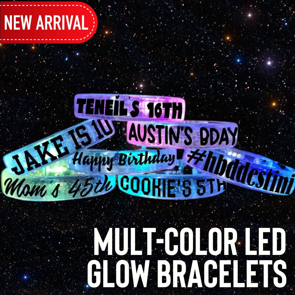 Personalized Multi-Color LED Glow Bracelets