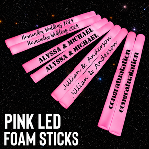 Pink LED Foam Sticks