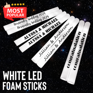 White LED Foam Sticks