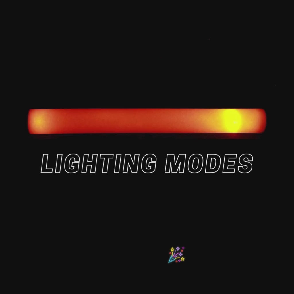 Orange LED Foam Sticks